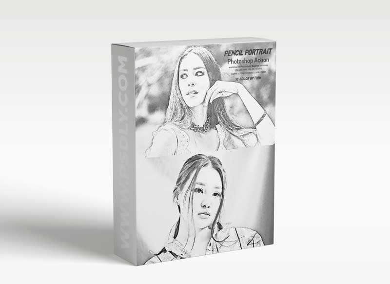 CreativeMarket - Pencil Portrait Photoshop Action 5950969