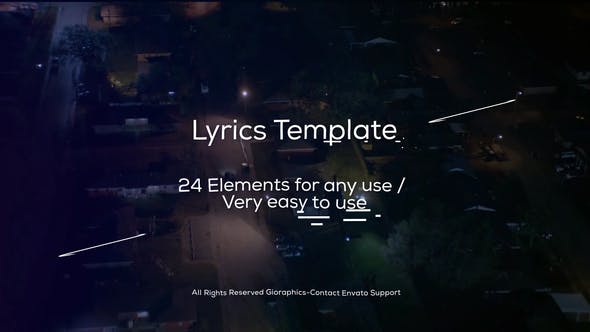 VideoHive Lyrics Template and Elements 22691939
