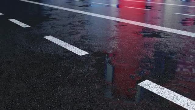 MotionArray – Rain On City Street At Night 871785