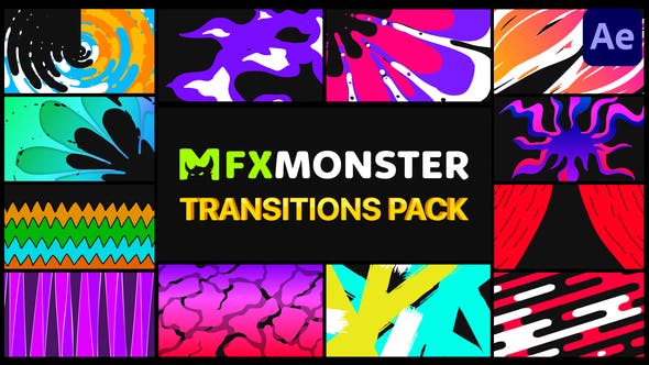 Videohive Stylish Colorful Transitions | After Effects 30525863