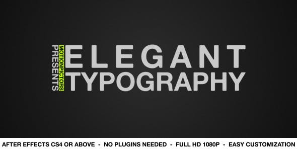 Videohive Elegant Typography 2529635