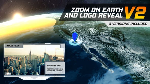 Videohive Zoom On Earth And Logo Reveal V2 22001651