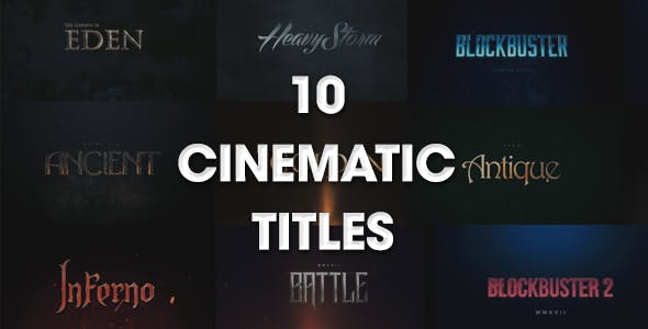 Videohive 10 Cinematic Titles 20164595