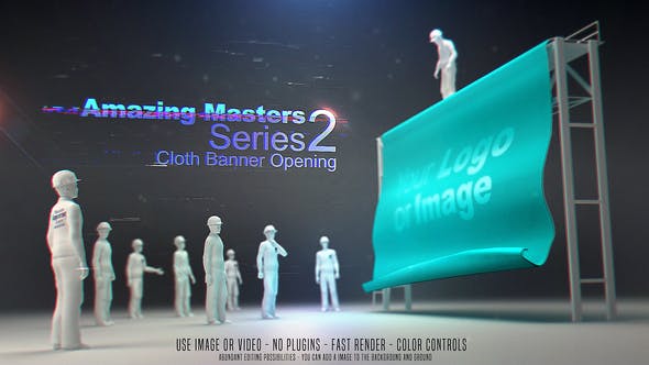 Videohive Amazing Masters Series 2 - Cloth Banner Opening 26654396