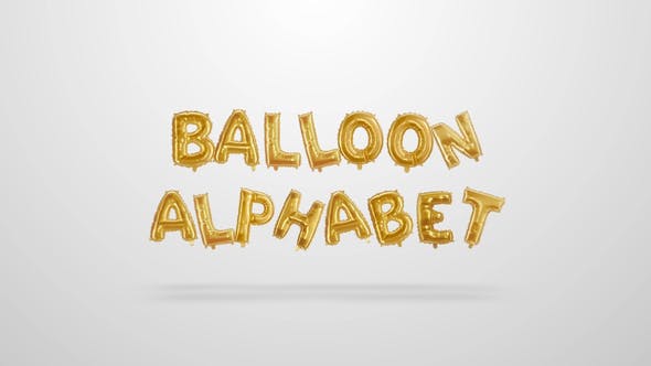 Videohive Ballons Alphabet 31906327