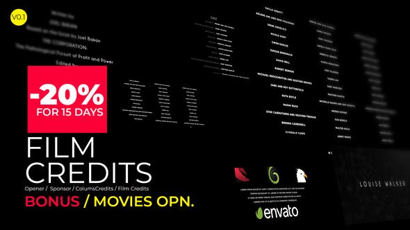 Videohive Film Credits And Movies Opener 23697835