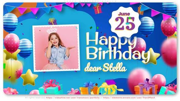 Videohive Happy Birthday Stella! 31882929