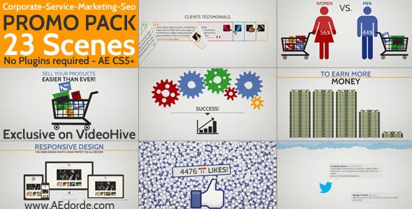 Videohive Corporate Service Marketing Seo Promo Pack 5866444