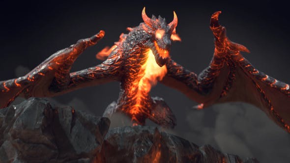Videohive Fire Dragon Intro 31993701