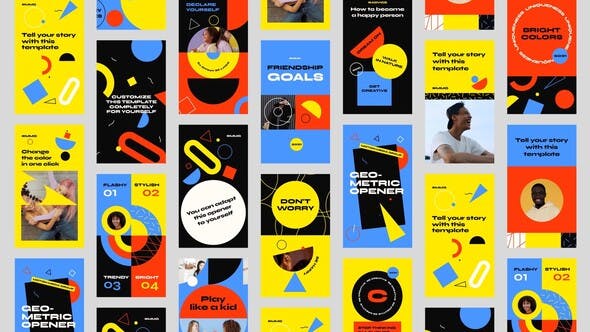 Videohive Geometric Stories Pack 32376676