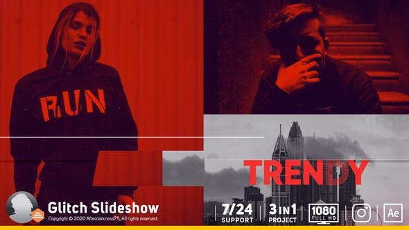 Videohive Glitch Photo Slideshow 25595316