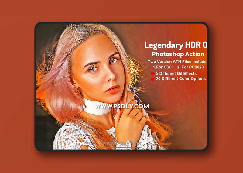 CreativeMarket - Legendary HDR Oil Photoshop Action 5791186