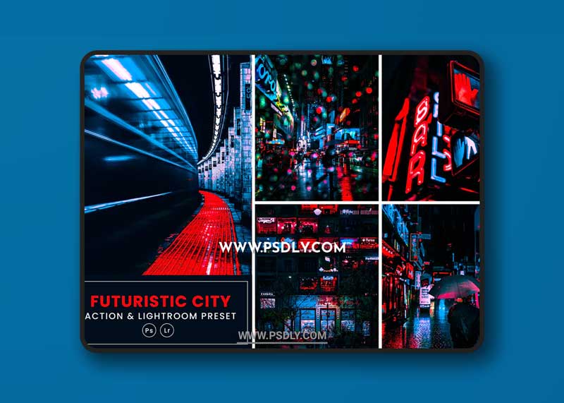 Futuristic City Action & Lightrom Presets