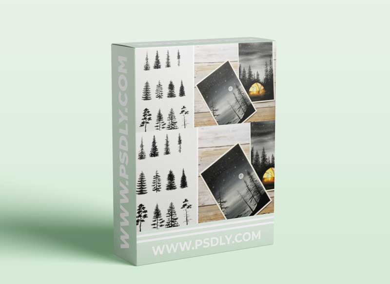 Learn How to Draw Pine Trees and How to incorporate them in your Watercolor Paintings