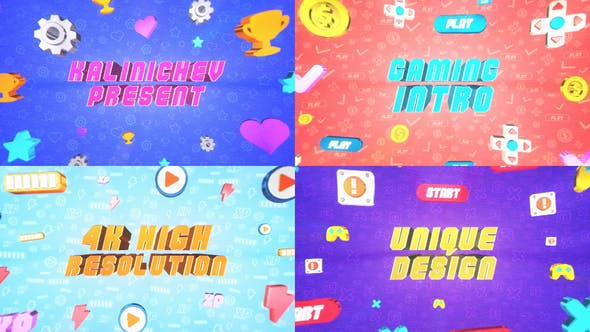 Videohive Gaming 8 Bit Intro Titles 32488864
