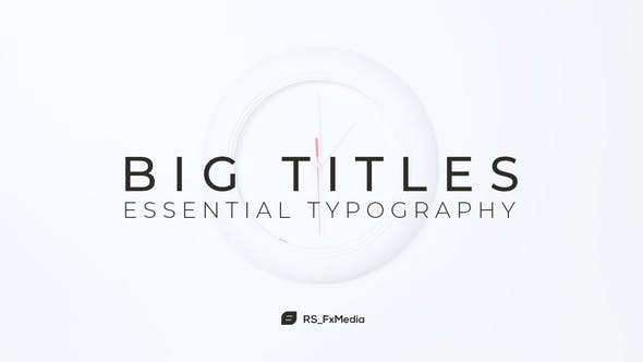 Videohive Big Titles Essential Typography 32082198