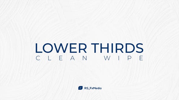 Videohive Lower Thirds Clean Wipe 31846986