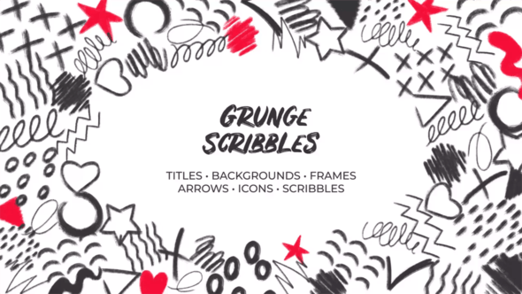 Videohive Grunge Scribbles. Hand Drawn Pack 32553670