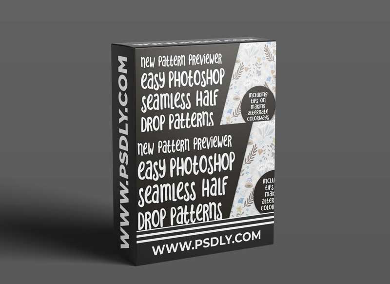 Seamless Half Drop Repeat and Exploring Colorway Options Using Pattern Preview in Photoshop 2021