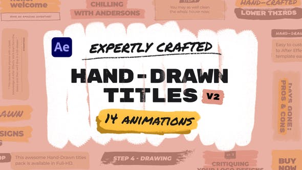 Videohive Hand Drawn Brush Titles 33082268