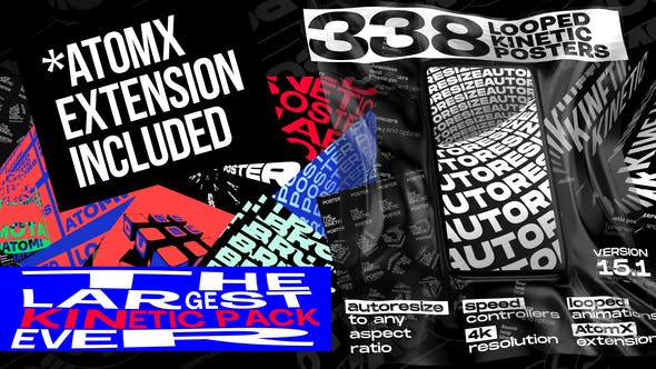 Videohive Seamless Loop Kinetic Posters V15 24684532