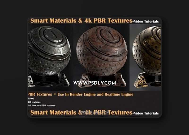 26 Smart Materials and 4K PBR Textures + Video Tutorial