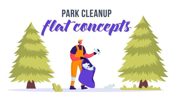 Videohive Park cleanup - Flat Concept 33032368