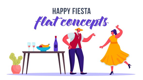 Videohive Happy fiesta - Flat Concept 33124743