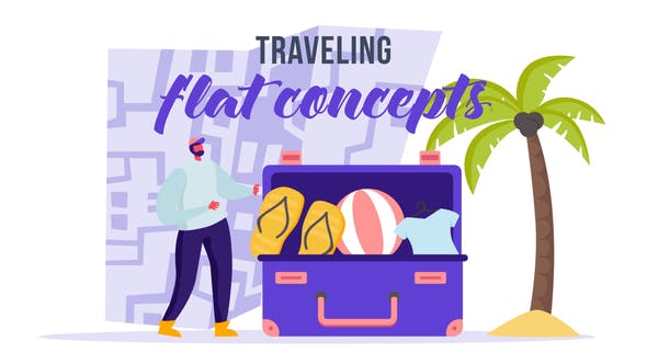 Videohive Traveling - Flat Concept 33007980