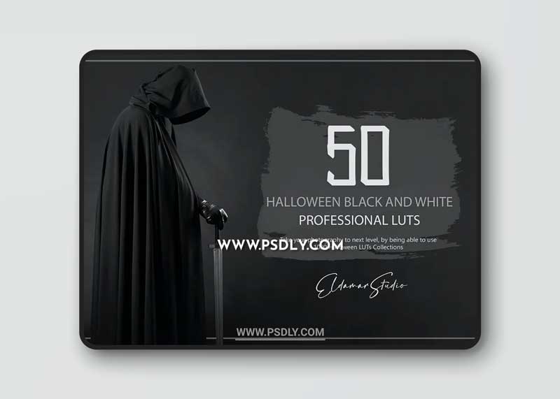50 Halloween Black and White LUTs and PresetsPack