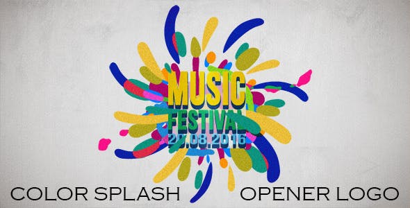 Videohive Color Splash - Opener Logo 14856358