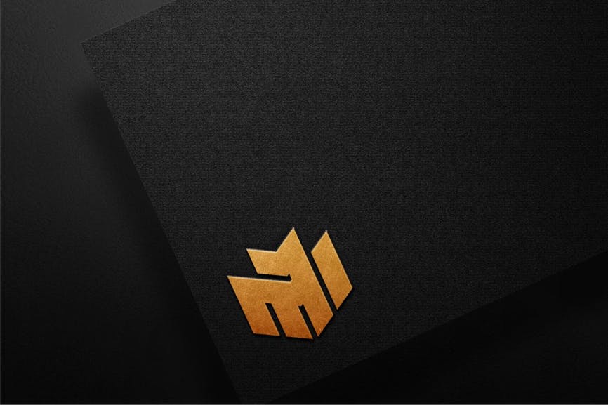luxury gold logo mockup
