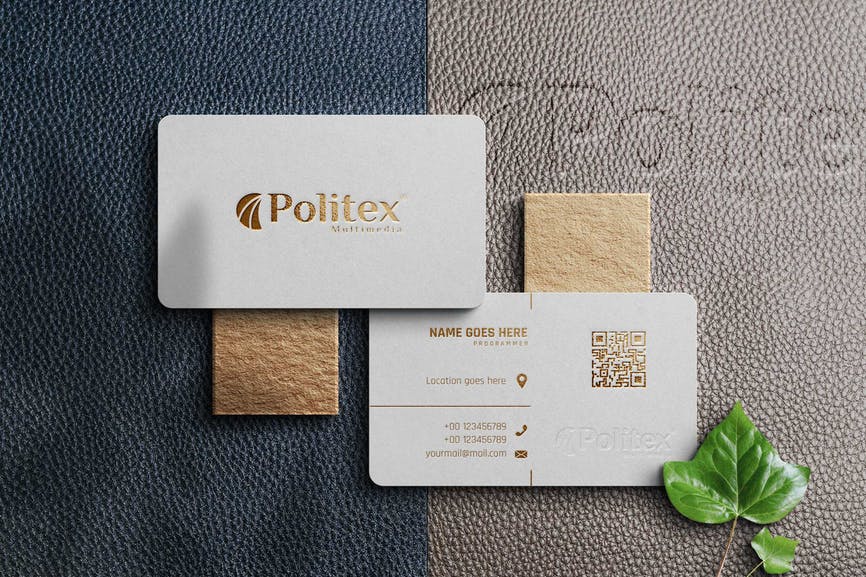 Realistic Mockup in Golden White Paper