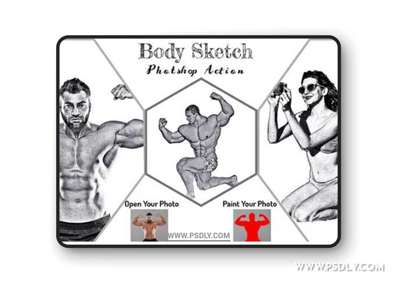 Body Sketch Action for Photoshop