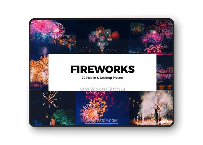 CreativeMarket - 20 Fireworks Lightroom Presets & LUTs 6283937