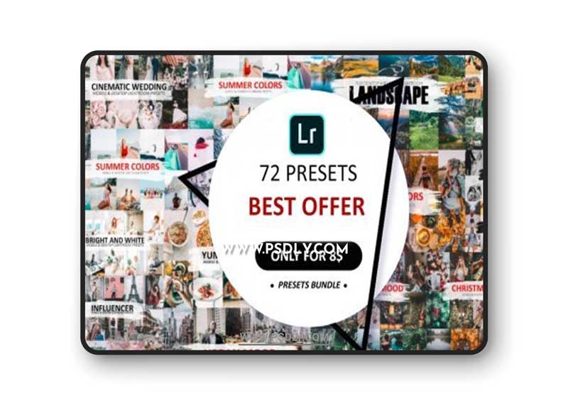 CreativeMarket - 72 Preset Pack For Lightroom 5582781