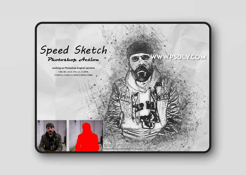 CreativeMarket - Cartoon Sketch Effect PS Action 5357842