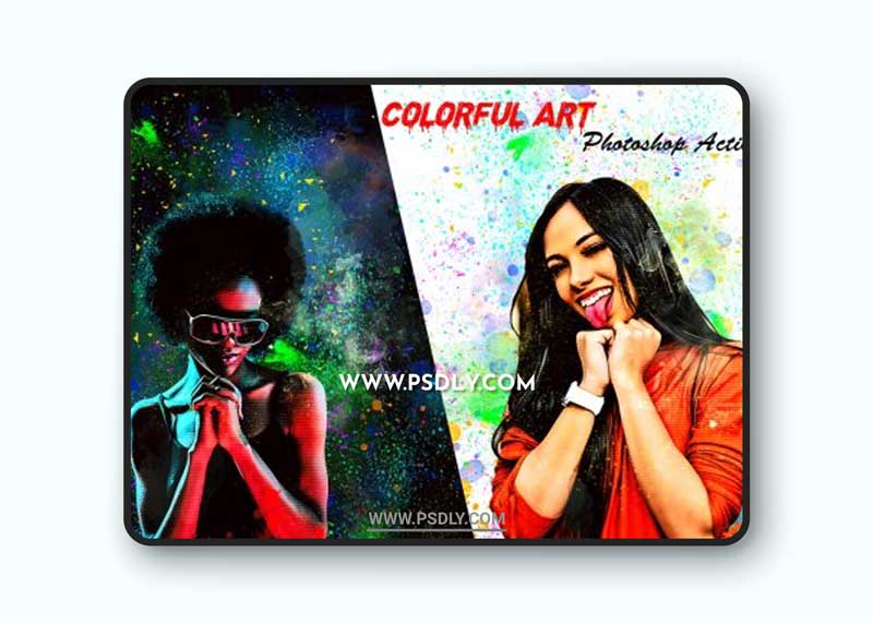 CreativeMarket - Colorful Art Photoshop Action 6185427
