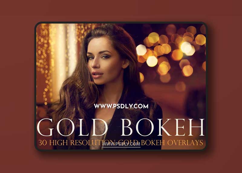 CreativeMarket - Gold bokeh overlays 4451375