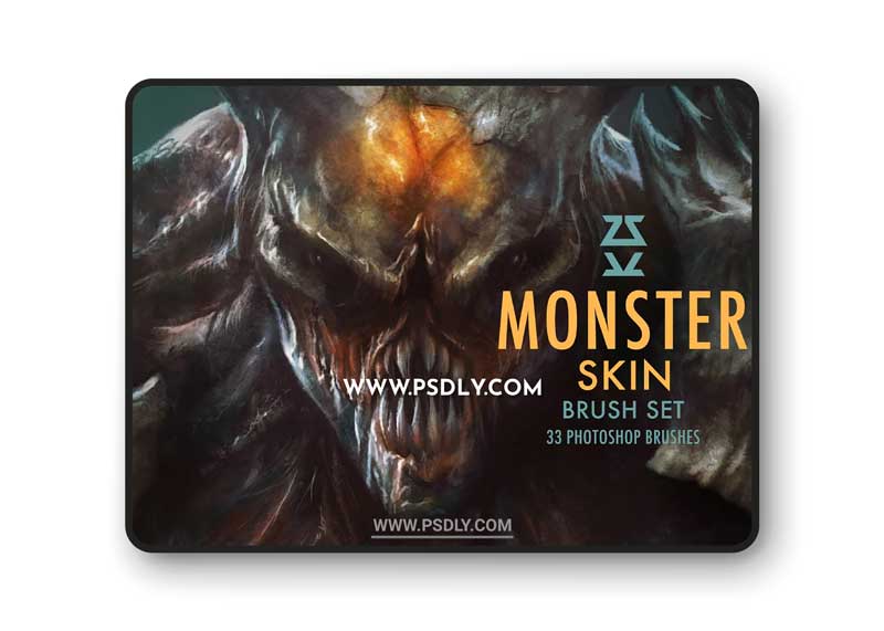 CreativeMarket - Monster Skin Brush Set 6133164