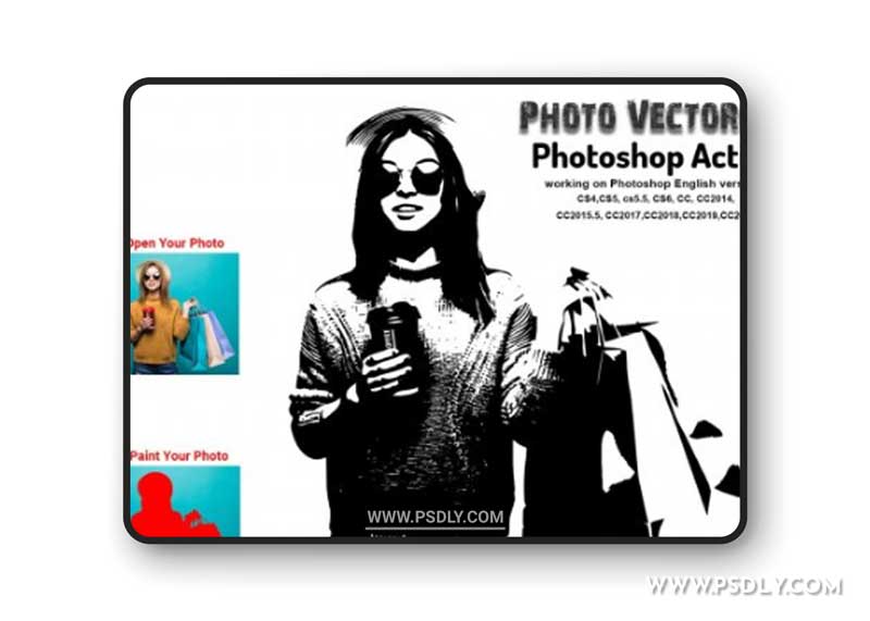 CreativeMarket - Photo Vectorizer Photoshop Action 5683801