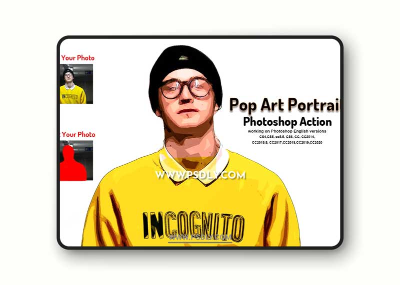 CreativeMarket - Pop Art Portrait Photoshop Action 5682222