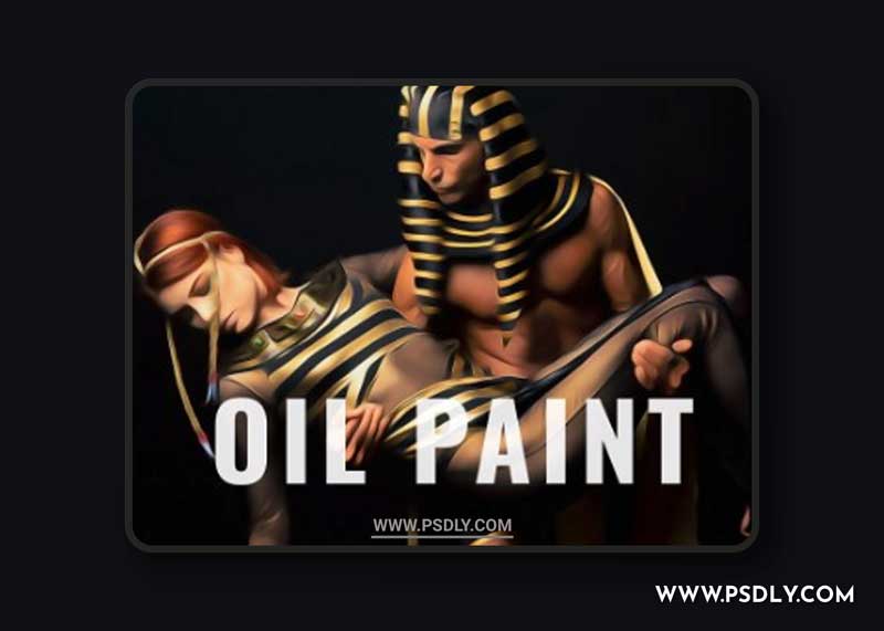 CreativeMarket - Premium Golden Oil Paint 5762156