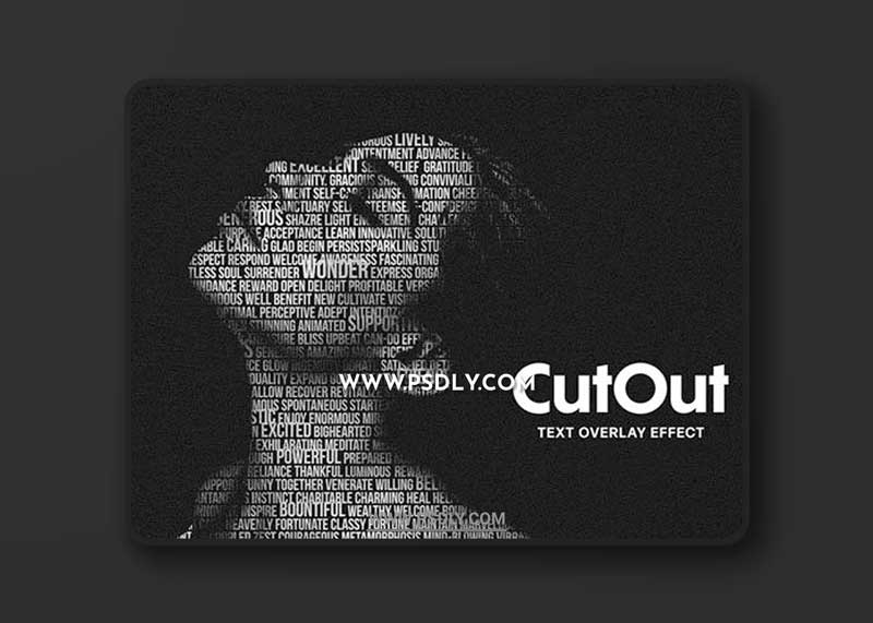 Cut-Out Text Overlay PSD Effect Template