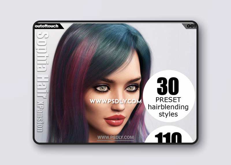 DAZ3D - Sophia Hair and OOT Hairblending 2.0 Texture XPansion 000167