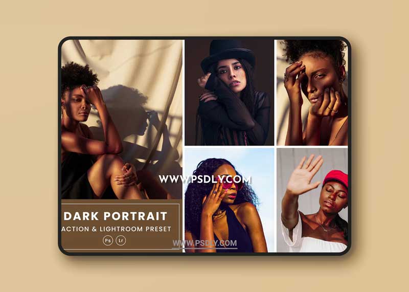 Dark Portrait Action & Lightrom Presets