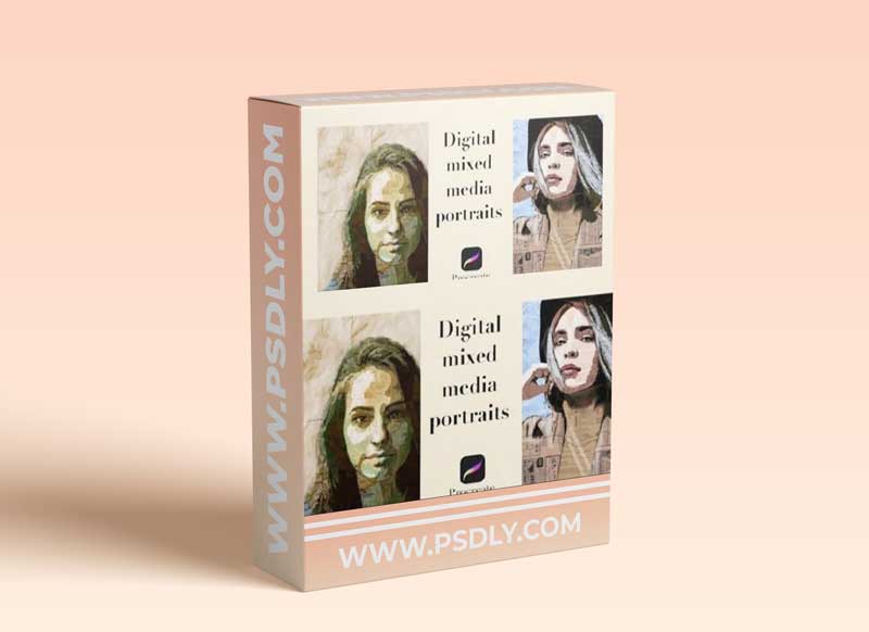 Digital mixed media portraits with Procreate