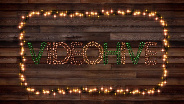 Videohive Christmas Lights Letters V2.0 13414658