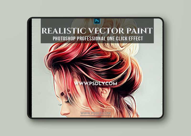 GraphicRiver - Realistic Vector Painting Photoshop Action 24510257