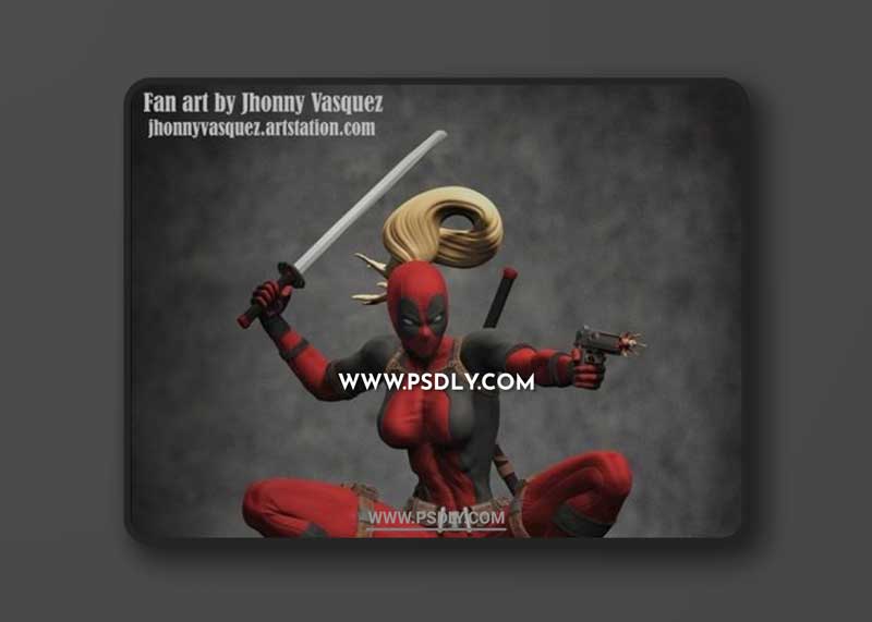 Lady Deadpool – 3D Print Model